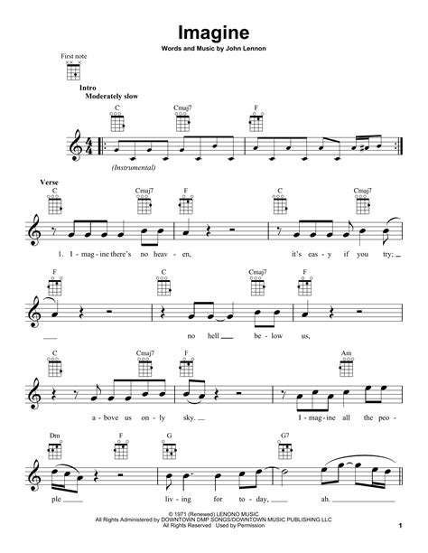 IMAGINE CHORDS by John Lennon @ Ultimate.